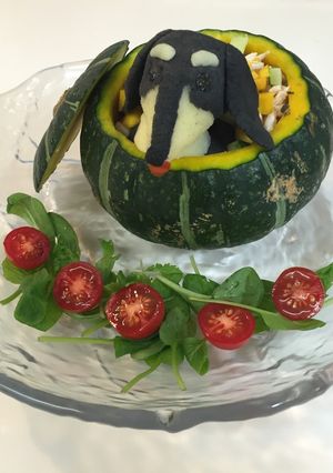 カボチャのわんこのせお誕生日ケーキ-レシピのメイン写真