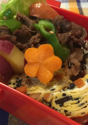 お弁当に♪ひじきの煮物入り卵焼き-レシピのメイン写真