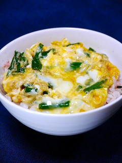 レンジで1分20秒!ニラ玉丼-レシピのメイン写真