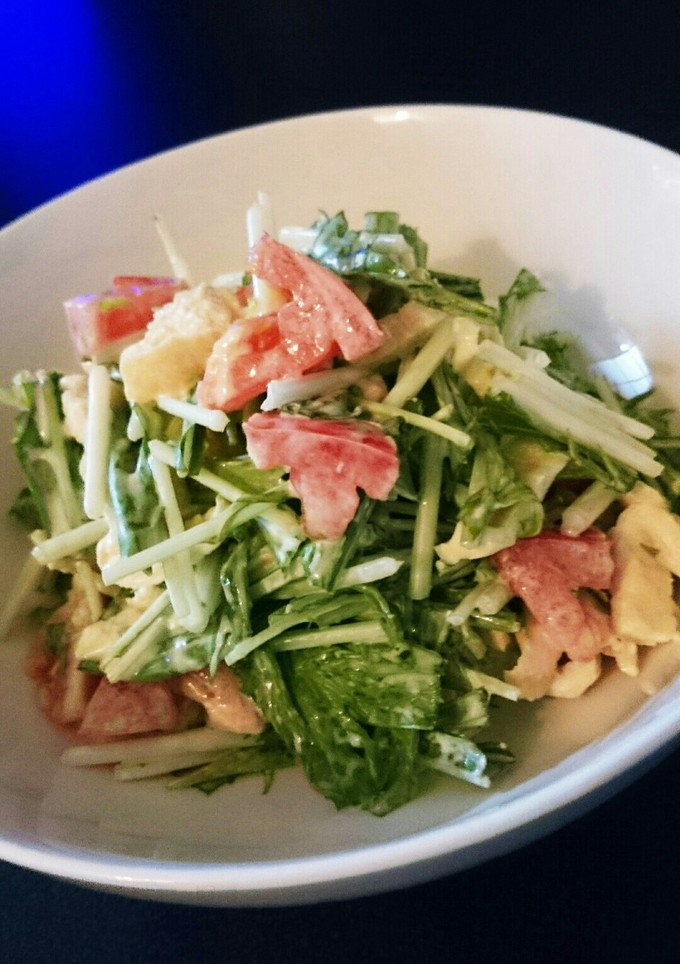 水菜と油揚げのサラダ-レシピのメイン写真