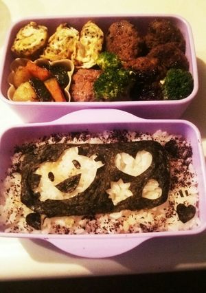 なんちゃってキャラ弁？！海苔アート-レシピのメイン写真