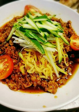 ジャージャー麺風黒酢簡単タレ冷やし中華-レシピのメイン写真