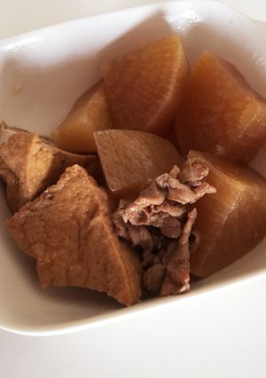 大根と厚揚げと豚コマの煮物-レシピのメイン写真