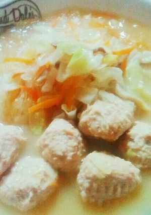『鶏だんごと春雨の白湯スープ』-レシピのメイン写真