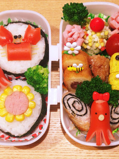 キャラ弁簡単おにぎりキャラ弁可愛いおかず-レシピのメイン写真