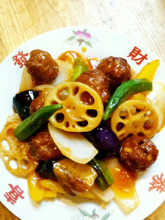 肉団子と夏野菜の酢豚-レシピのメイン写真