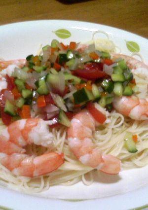 えび☆カラフル野菜の冷製パスタ-レシピのメイン写真