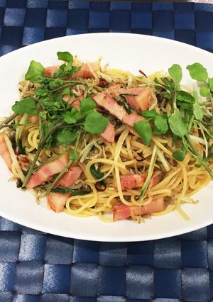 ピエドレで！じゃこと水菜のパスタ！！-レシピのメイン写真