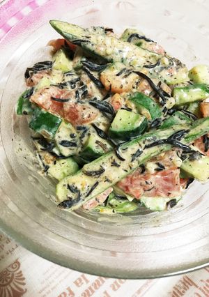 ひじきと夏野菜のマヨポンサラダ-レシピのメイン写真