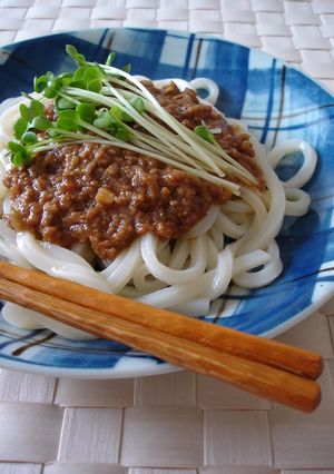 肉味噌5分のジャージャーうどん-レシピのメイン写真