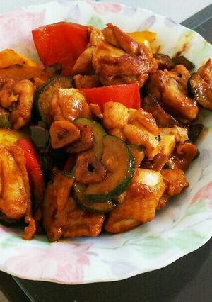 夏本番！鶏肉と夏野菜のトマトカレーソテー-レシピのメイン写真