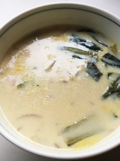 冷製も◎あさりと青梗菜の豆乳スープ-レシピのメイン写真