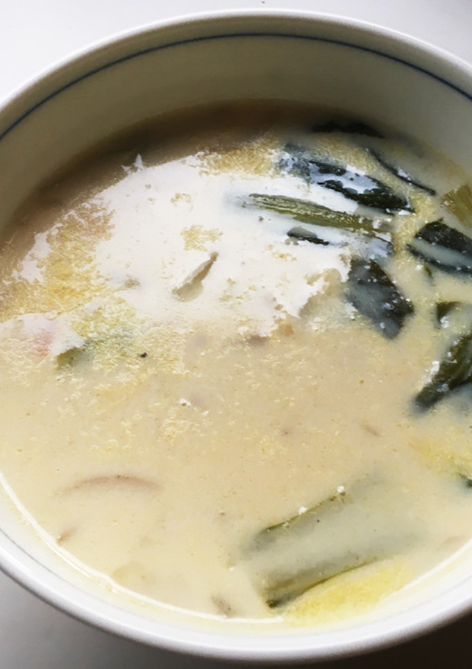 冷製も◎あさりと青梗菜の豆乳スープ-レシピのメイン写真