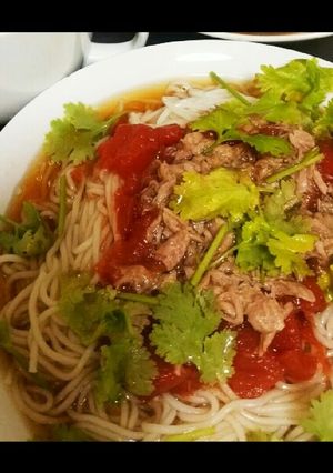 トマトパクチーそうめん★簡単ヘルシー節約-レシピのメイン写真