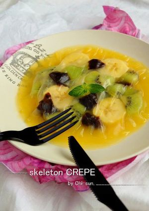 朝食にも♡美容系スケルトン・クレープ！-レシピのメイン写真