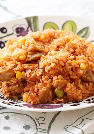 トマトソースで チキンライス-レシピのメイン写真