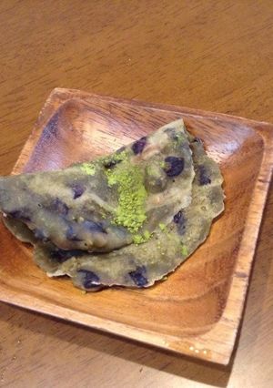 ブルーベリーと抹茶のモチモチケーキ-レシピのメイン写真