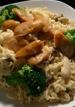 インスタントラーメンかるぼなーら-レシピのメイン写真