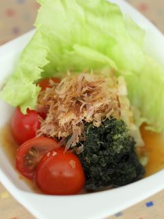 海ぶどうと野菜の和風サラダ-レシピのメイン写真
