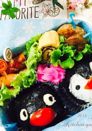 ピングーの簡単おにぎりお弁当-レシピのメイン写真
