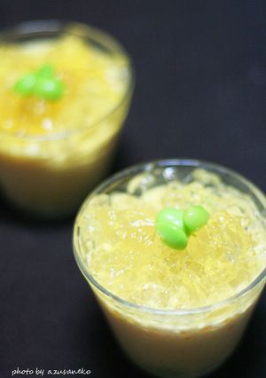 ひんやり♪レンジde枝豆の卵豆腐-レシピのメイン写真