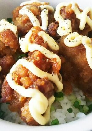 昨日の残り物がお手軽☆唐揚げ丼☆超簡単❗-レシピのメイン写真