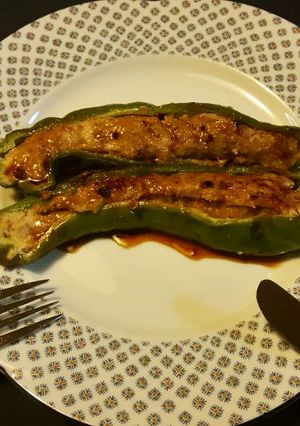 簡単☆ジャンボピーマン☆のビッグ肉詰め-レシピのメイン写真