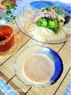 梅豆乳そうめん-レシピのメイン写真