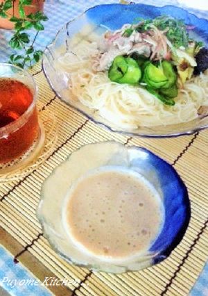 梅豆乳そうめん-レシピのメイン写真