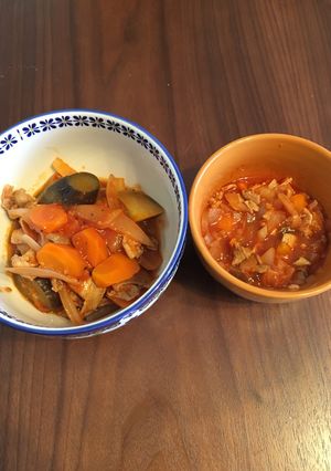 茄子と豚のトマト煮〜離乳食セットで〜-レシピのメイン写真
