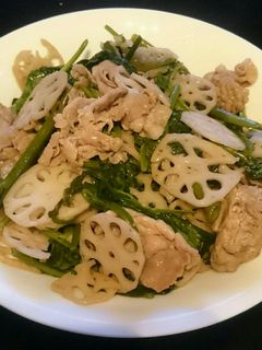 豚肉とれんこんと空芯菜炒め☆-レシピのメイン写真