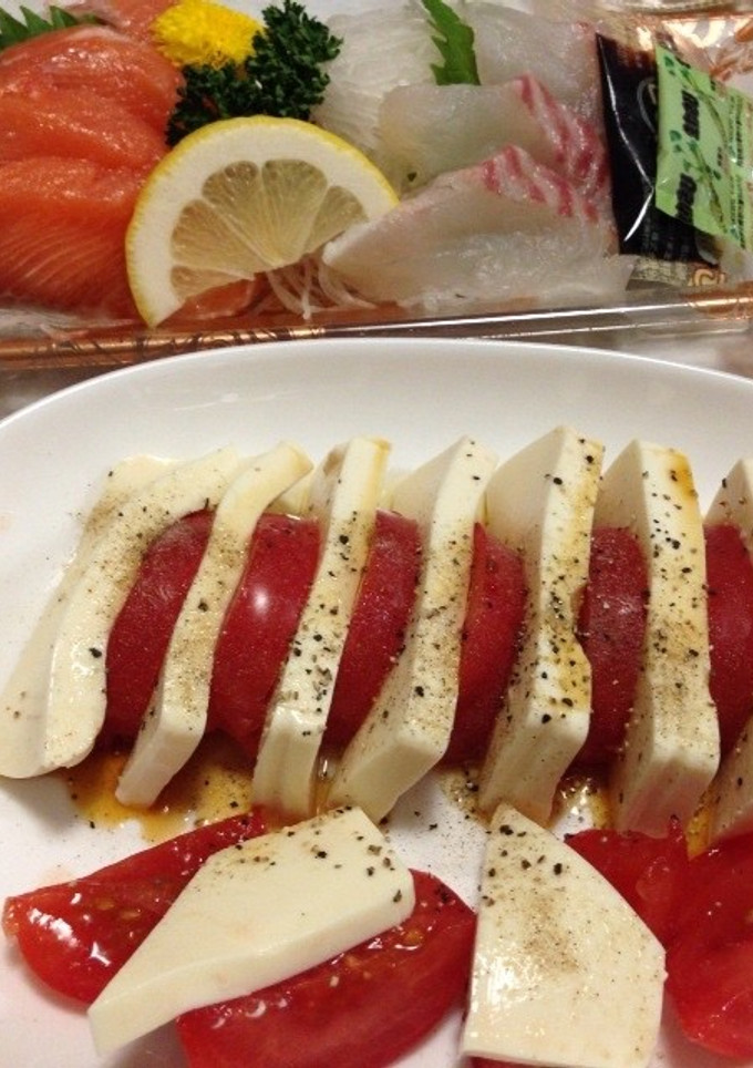 トマトと豆腐のカプレーゼ（風）-レシピのメイン写真