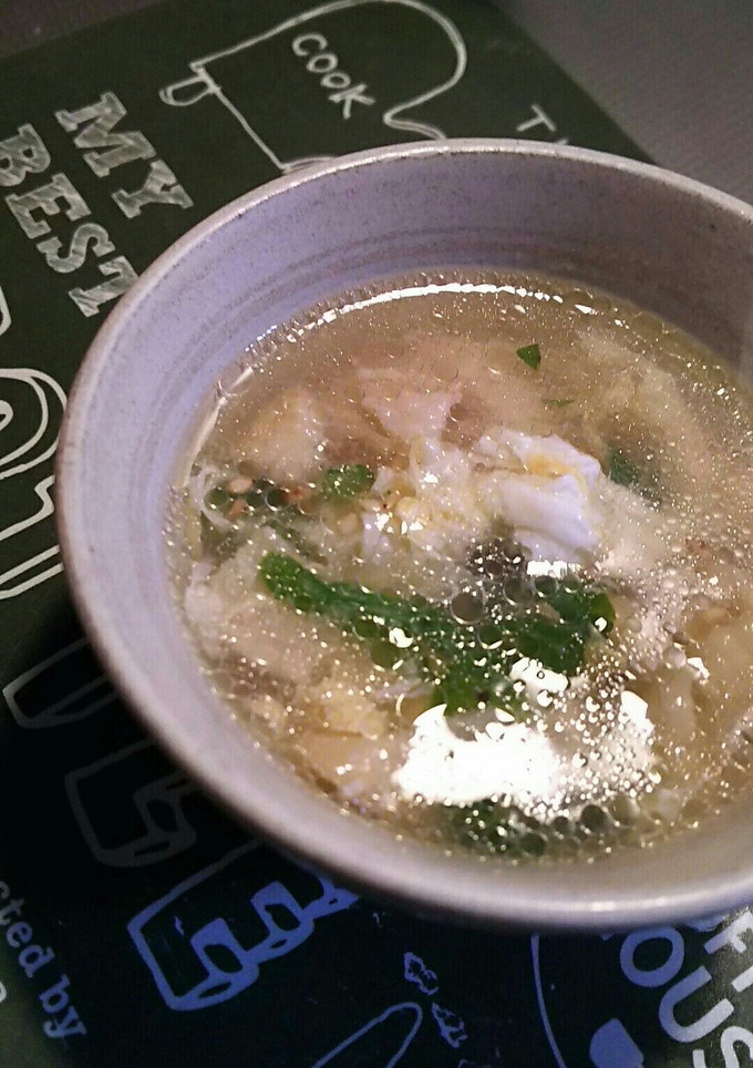 鶏皮で茶碗蒸し風スープ-レシピのメイン写真