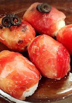 生ハムで俵オイルおにぎり-レシピのメイン写真