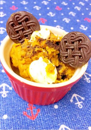 ケーキ風！？かぼちゃのスイーツサラダ♡-レシピのメイン写真