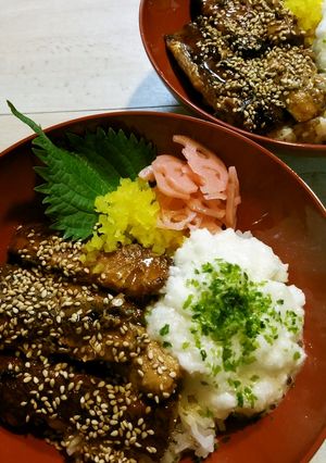 節約時短☆秋刀魚の蒲焼き丼☆とろろのせ♥-レシピのメイン写真
