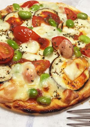 ピザ☆簡単☆夏野菜☆薄力粉☆1人分-レシピのメイン写真