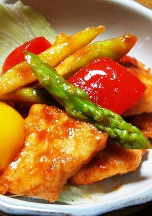 簡単☆鶏胸肉とパプリカのケチャップ炒め♪-レシピのメイン写真