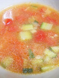 自然栽培 トマトのガスパチョ風スープ -レシピのメイン写真