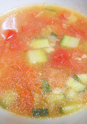 自然栽培 トマトのガスパチョ風スープ　-レシピのメイン写真