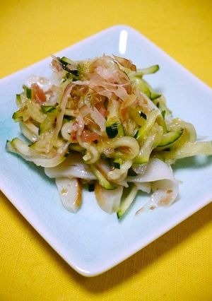 簡単！ズッキーニのみょうがオリーブ和え-レシピのメイン写真