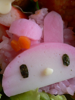 蒲鉾で簡単マイメロキャラ弁-レシピのメイン写真
