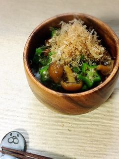 なめことオクラネバネバ丼-レシピのメイン写真