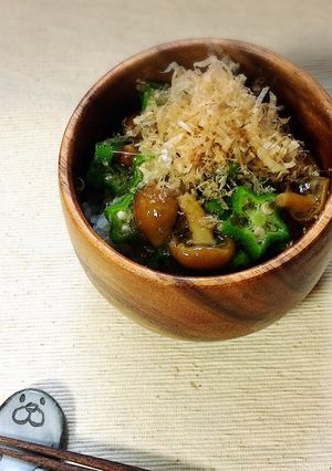 なめことオクラネバネバ丼-レシピのメイン写真