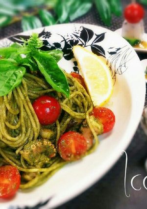 タコとミニトマトの冷製ジェノベーゼ-レシピのメイン写真
