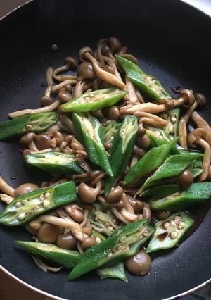 オクラとしめじのきんぴら風-レシピのメイン写真