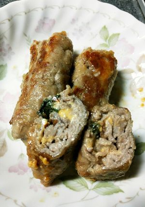 豚小間肉が塊お肉に！梅チーズ巻で食欲倍増-レシピのメイン写真