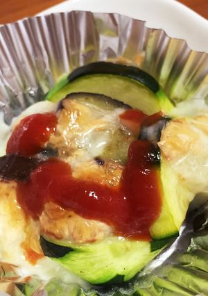 お弁当に☆ナスとズッキーニのチーズカップ-レシピのメイン写真