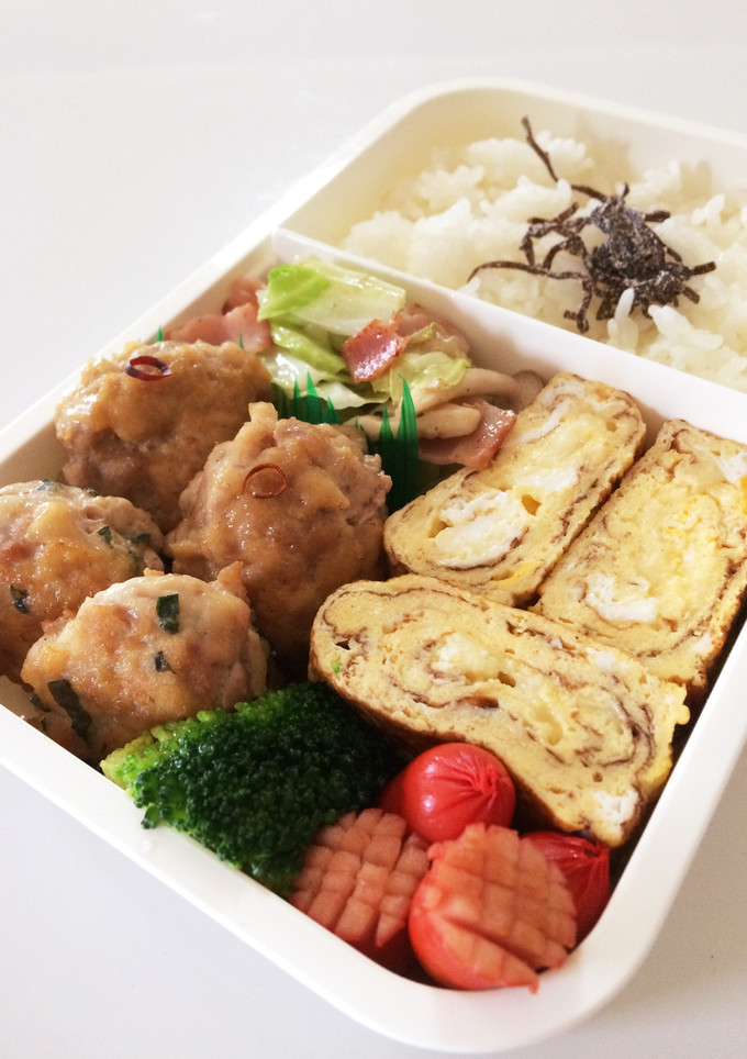 毎日男弁当⁂二種の変わりつくね弁当-レシピのメイン写真