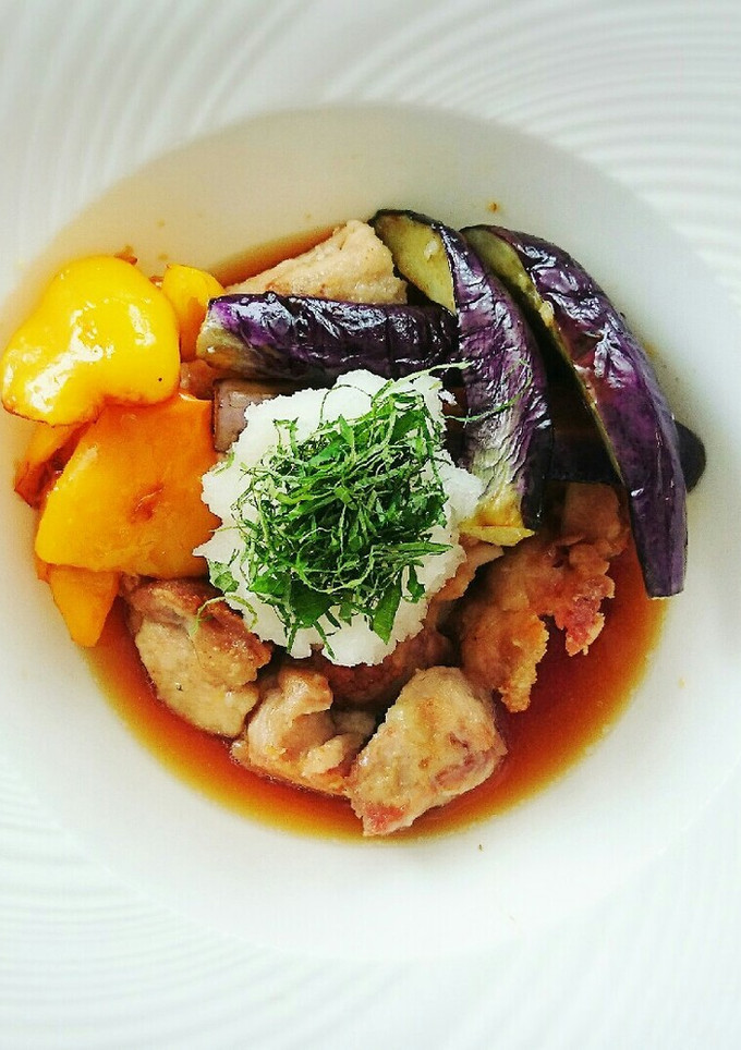 『かえし』で簡単！鶏肉と夏野菜の揚げ浸し-レシピのメイン写真